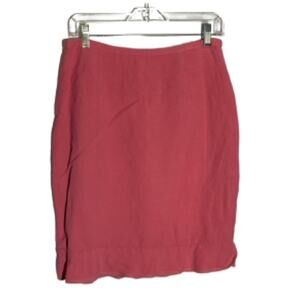 Etcetera Womens pink straight skirt with scalloped edge size 8